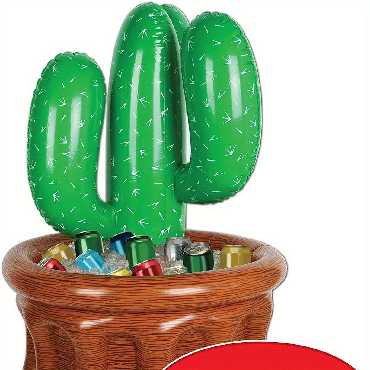 Summer Pool Party Essential: Inflatable Cactus Cooler for Chilled Drinks