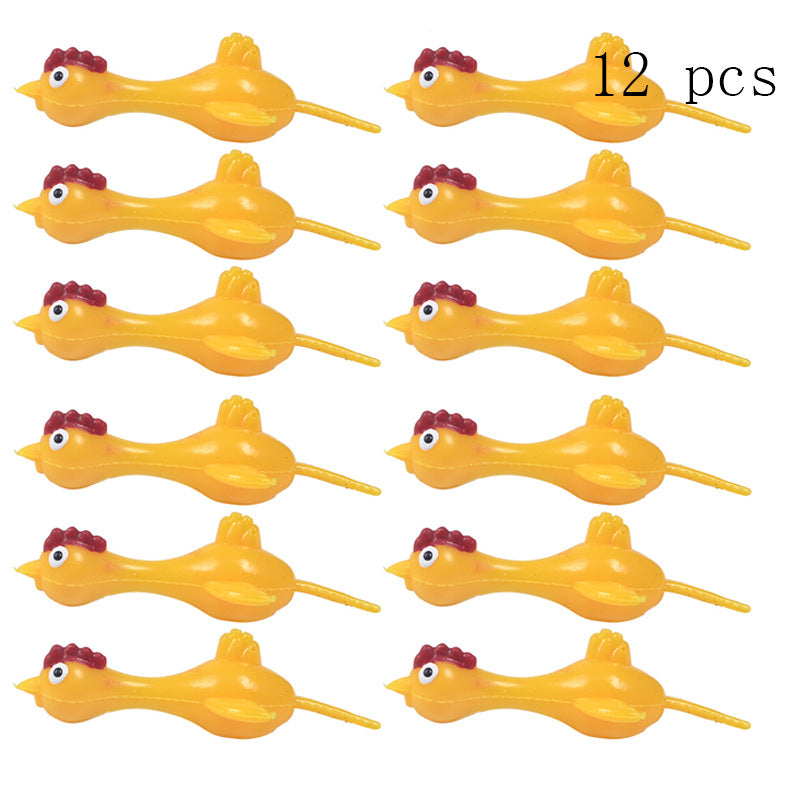 12-Pack Sticky Wall Climbing Chicken Toys for Pranks - Perfect for Fun & Jumpscare Tricks
