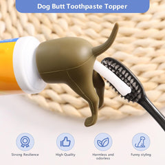 Silicone Dog Butt Toothpaste Cap - Hilarious Bathroom Accessory for Pet Lovers