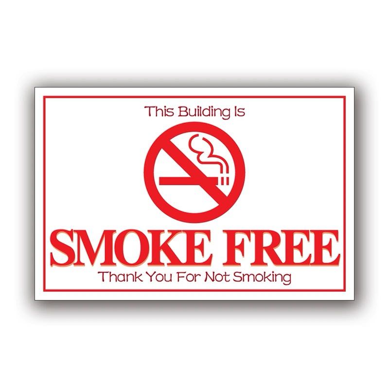 No Smoking Warning Sign Sticker - B