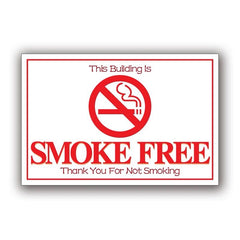 No Smoking Warning Sign Sticker - B