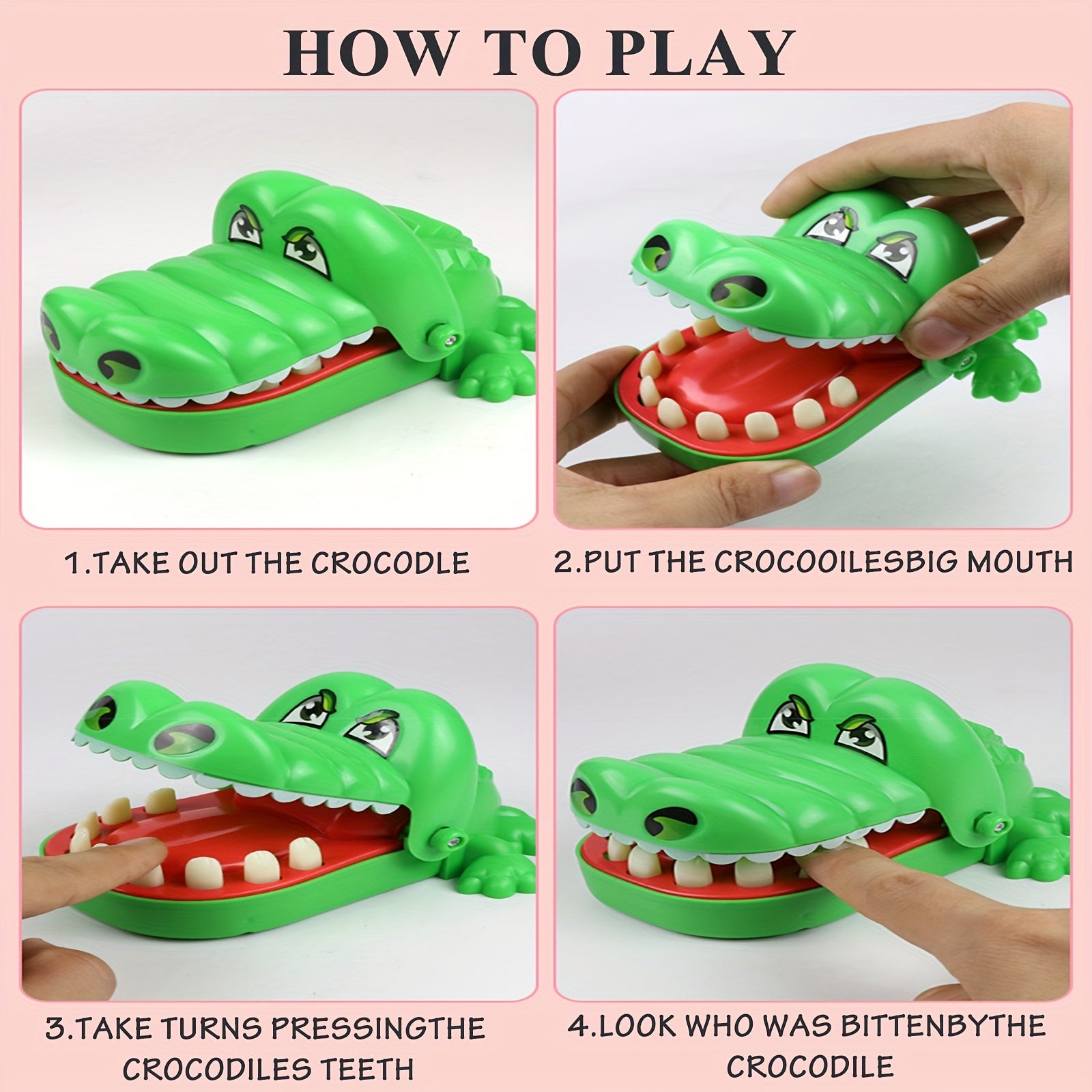 Alligator Dentist Game - Crocodile Teeth Toy for Kids | Finger Biting Fun | Ideal for Party Games, Luck Challenges & Pranks | Great Halloween & Christmas Gift for Children